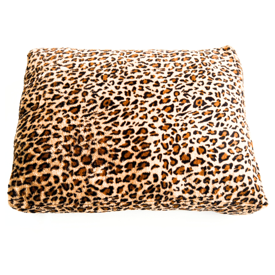 Fur Lounger Pet Bed | Brown Leopard