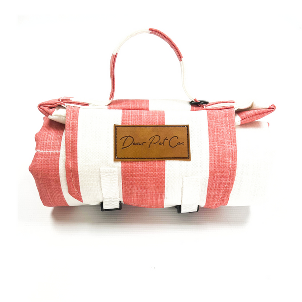 Picnic Mat | Pink & White Stripe