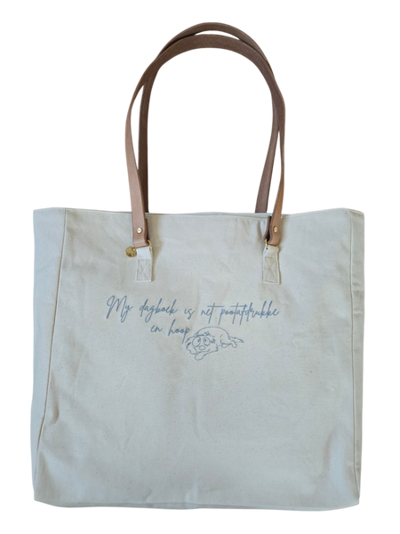 Dear Pet Co Canvas Tote | My dagboek is net pootafdrukke en hoop