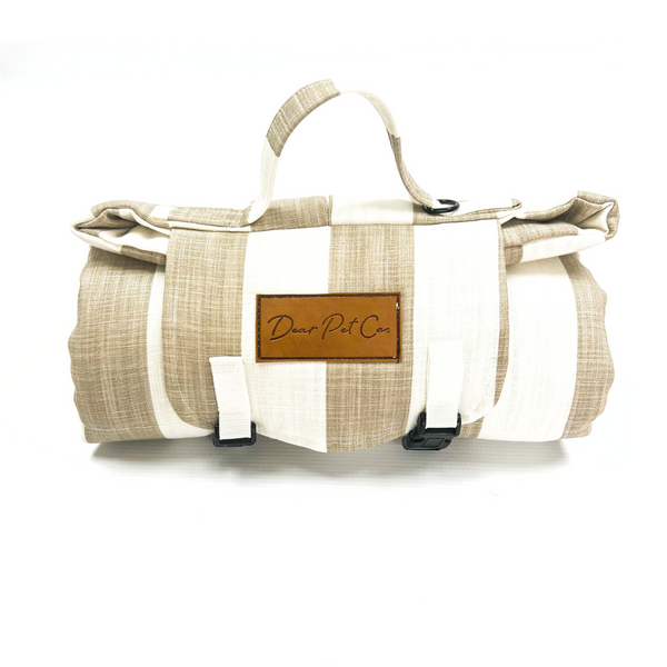 Picnic Mat | Fawn & White Stripe