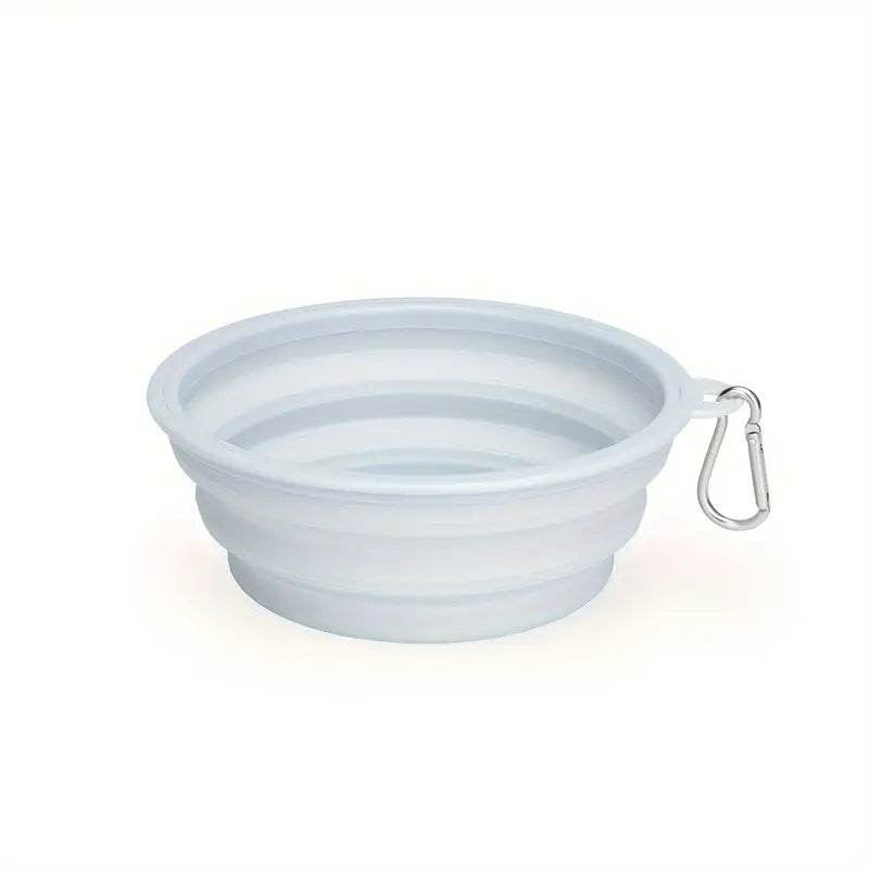 Medium (650ml) Foldable Dog Bowl - Light Blue