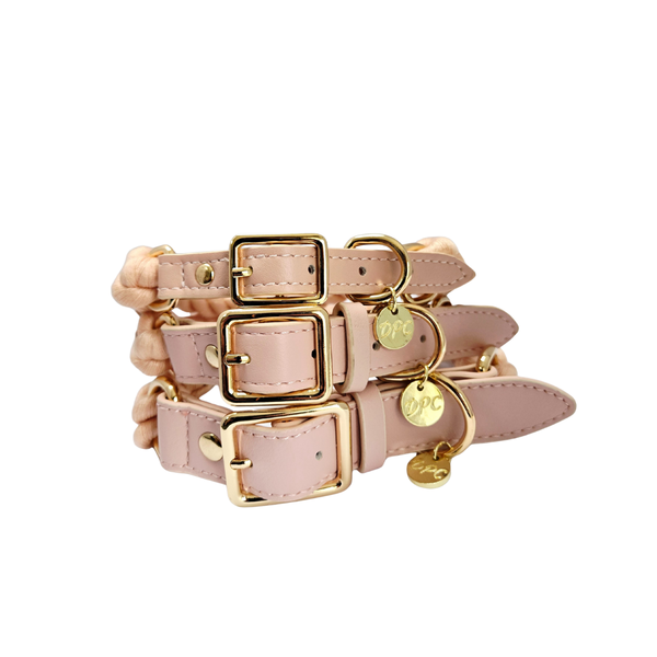 Dear Pet | Adjustable Rope Range Set Leather Pink (Nude)