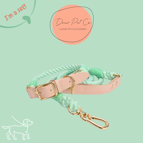Dear Pet | Adjustable Rope Range Set Mint Green