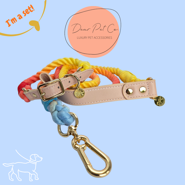 Dear Pet | Adjustable Rope Range Set Multi Rainbow