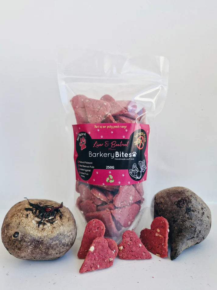 Dog Treats | Barkery Bites Wheat Free Liver & Beetroot