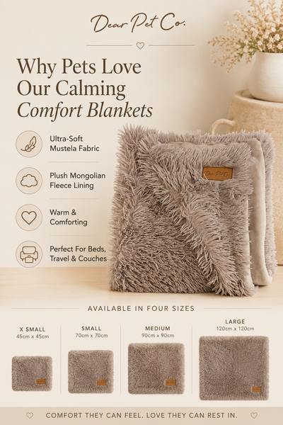 Dear Pet Co Calming Comfort Blanket | Cocoa