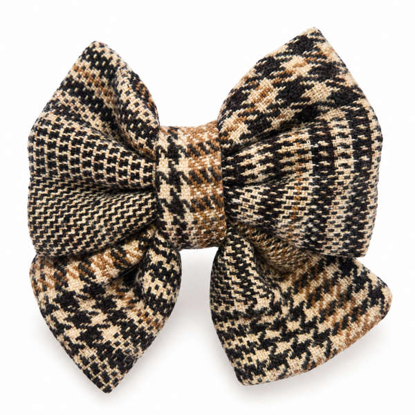 Dear Pet Co | Chestnut Checks Bow Tie