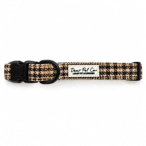 Dear Pet Co | Chestnut Checks Adjustable Collar