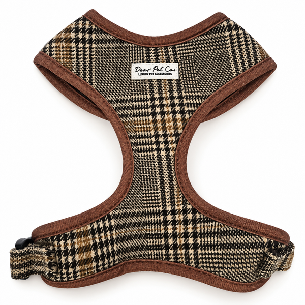 Dear Pet Co | Chestnut Checks Adjustable Harness