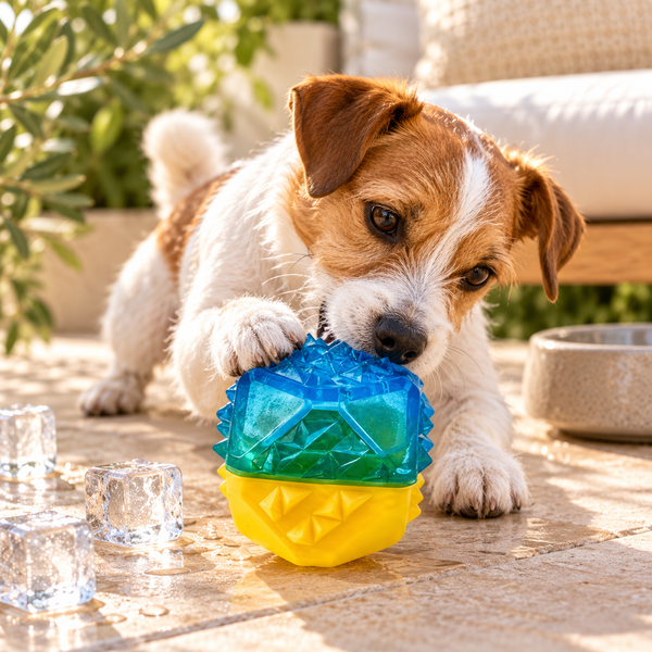 Cooling Geometric Ball Dog Toy