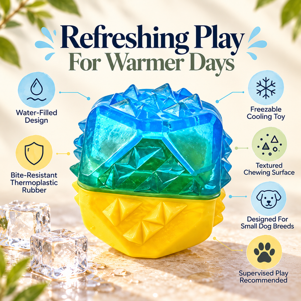 Cooling Geometric Ball Dog Toy
