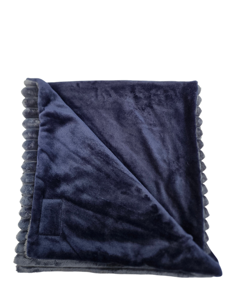 Corduroy Comfort Blanket | Deep Blue