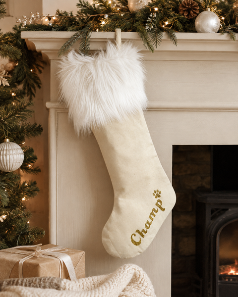 Dear Pet Co Personalised Christmas Stocking | Cream