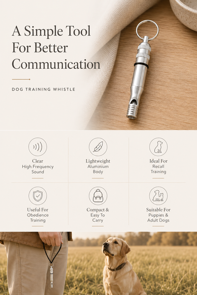 Dear Pet Co Dog Training Whistle | Silver