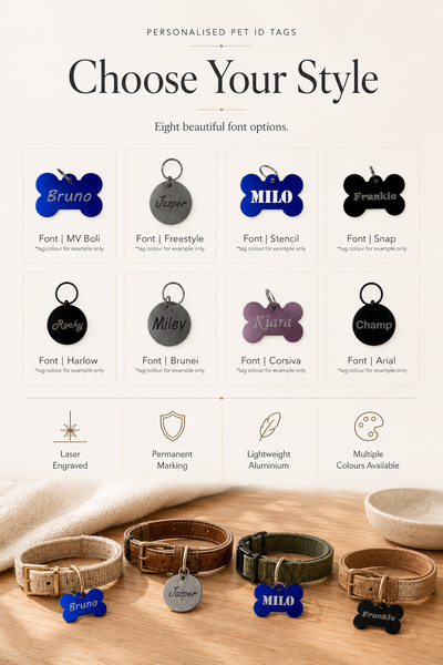 Dear Pet Co Personalised Aluminium Pet ID Tag