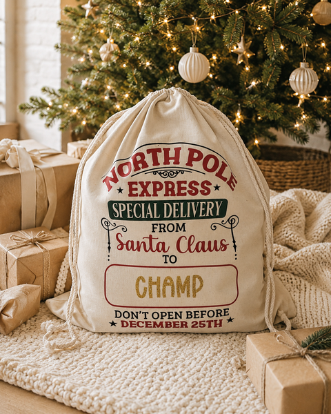 Dear Pet Co Personalised Christmas Drawstring Bag