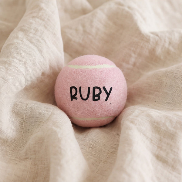 Dear Pet Co Personalised Tennis Ball | Blush Pink