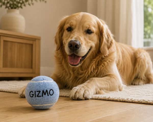 Dear Pet Co Personalised Tennis Ball | Powder Blue