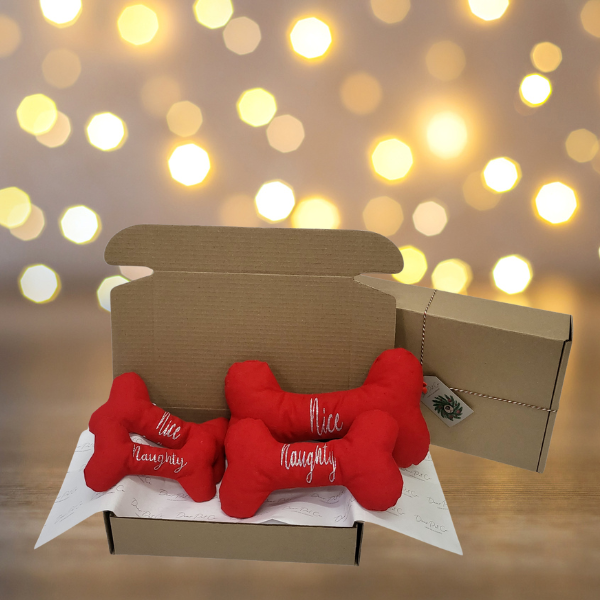 Dear Pet | Naughty & Nice Dog Toy Red