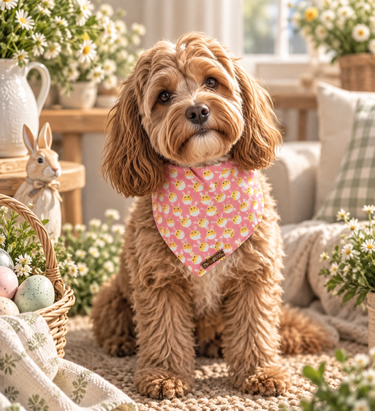 Dear Pet Co Bandana | Peepin Pink Chick