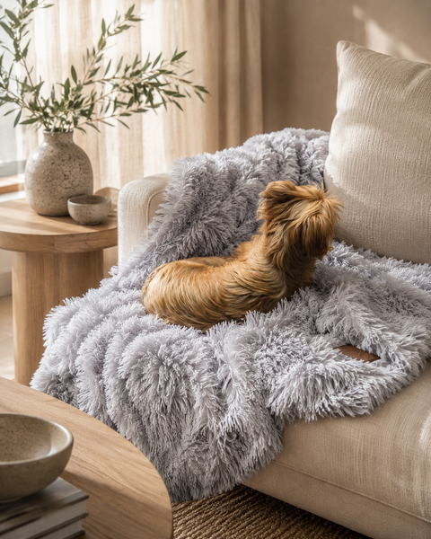 Dear Pet Co Calming Comfort Blanket | Light Grey