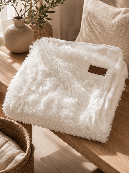 Dear Pet Co Calming Comfort Blanket | Whipped White