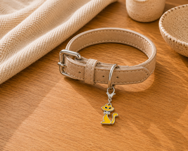 Dear Pet Co Collar Charm | Yellow Cat
