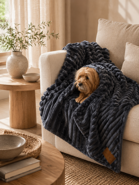 Dear Pet Co Corduroy Comfort Blanket | Smokey