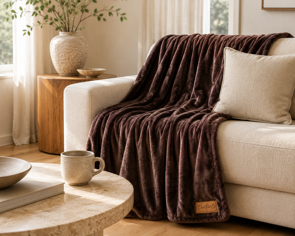 Dear Pet Co Plush Pet Blanket | Cocoa