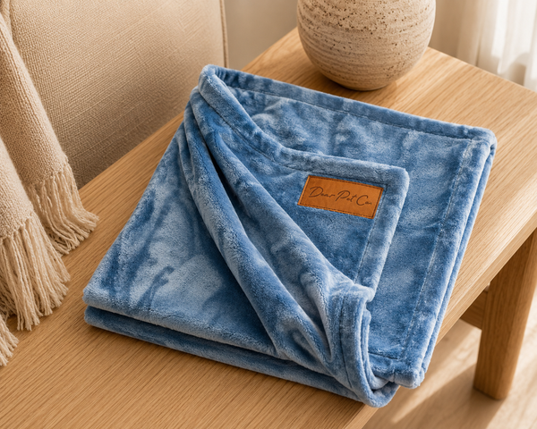 Dear Pet Co Plush Pet Blanket | Ocean Blue