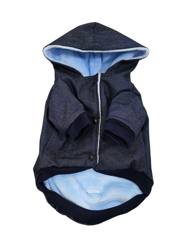 Denim Hoodie | Baby Blue