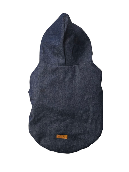 Denim Hoodie | Cream Bear