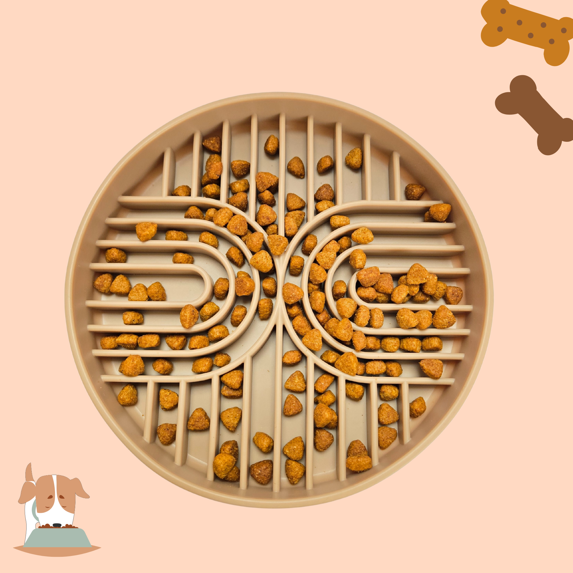 Bowl | Slow Feeder Cream