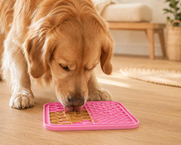 Dog & Cat Lick Mat | Silicone Pet Enrichment Mat Pink