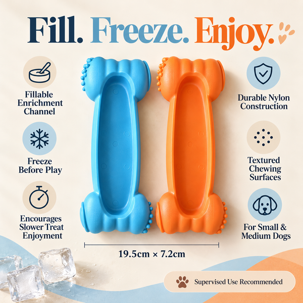 Freezable Fillable Bone Dog Chew Toy