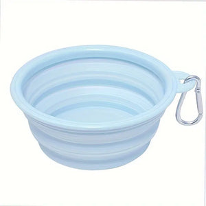 Small (350ml) Foldable Dog Bowl - Light Blue