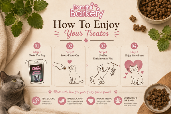 From The Barkery Biltong & Catnip Treatos | 40g