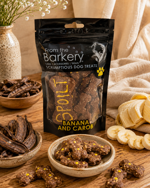 From The Barkery Banana & Carob Treato | 100g