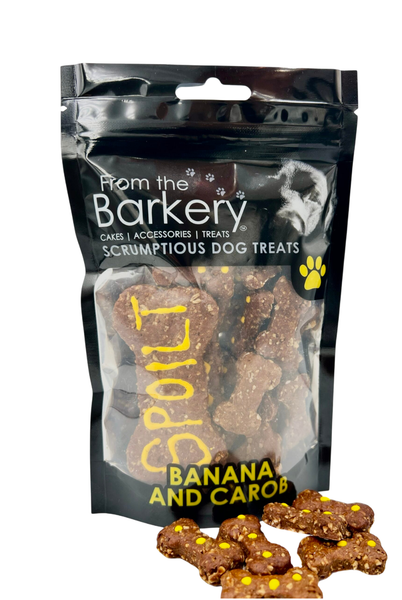 From The Barkery Banana & Carob Treato | 100g