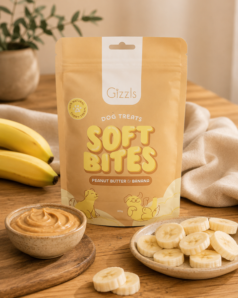 Gizzls Peanut Butter & Banana Soft Dog Treats | 150g / 300g