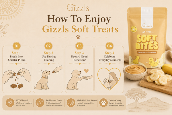 Gizzls Peanut Butter & Banana Soft Dog Treats | 150g / 300g