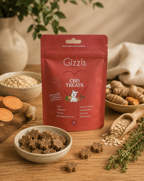 Gizzls Small Dog Ostrich CBD Treats