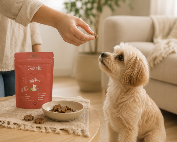 Gizzls Small Dog Ostrich CBD Treats