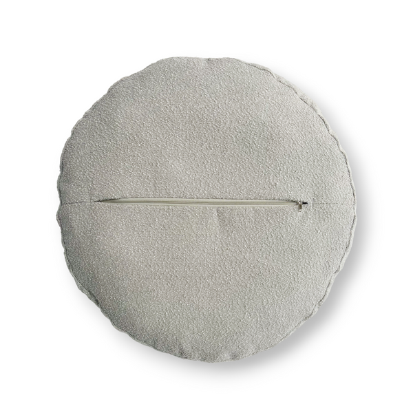 Round Lounger Pet Bed | Grey Bouclé