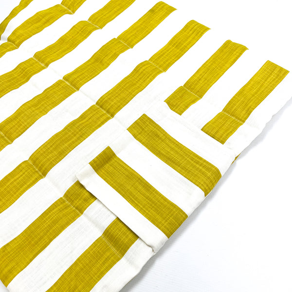 Picnic Mat | Mustard & White Stripe