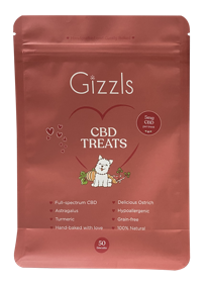 Gizzls | Large Dog Ostrich CBD Treats (50 Treats)