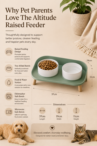 M-Pets Altitude Double Raised Pet Bowl