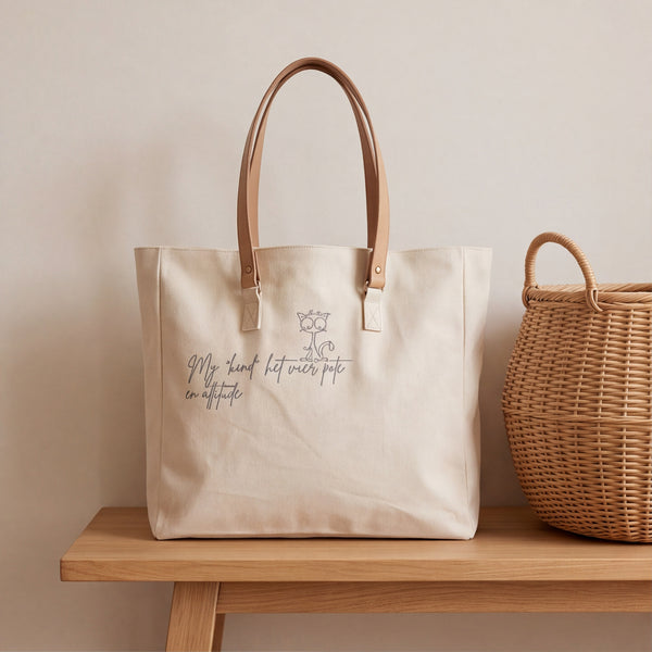 Dear Pet Co Canvas Tote | My Kind Het Vier Pote en Attitude