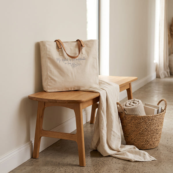 Dear Pet Co Canvas Tote | My dagboek is net pootafdrukke en hoop