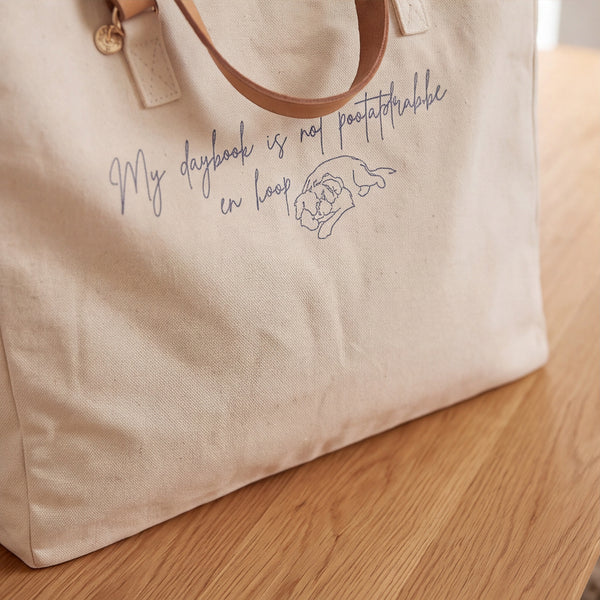Dear Pet Co Canvas Tote | My dagboek is net pootafdrukke en hoop